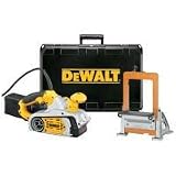 DEWALT DW433KT Heavy Duty 8 Amp 3-Inch by 21-Inch Variable Speed Belt Sander Kit with Dust Canister, Case, and Inversion/Sanding Frame