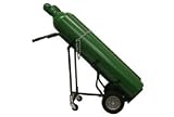 Cylinder Hand Truck 10 Inch Solid Rubber Wheels 500 Pound Capacity