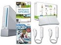 Nintendo Wii System Ski And Fit Bundle - Wii Fit with Balance Board, Extra Remote & Nunchuk Controller, & We Ski Game