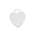 Sterling Silver Stamping Blank Large Loop Heart Pendant 18.5mm (1)