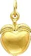 14K Gold 3D Apple Charm