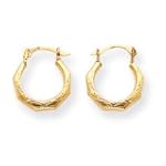 14k Hinged Childrens Earrings - Measures 12x12mm - JewelryWeb