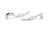 2006-2007 Kawasaki ZX10 ZX10R Billet Aluminum Chrome Brake and Clutch Flame Hand Grips Levers Left and Right One Pair Motorcycle