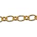 Gold Tone Stylish 5mm x 7mm Long & Short Chain - By The Foot