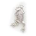Sterling Silver CZ (Cubic Zirconia) Frog Pin