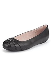 Leather Mock Buckle School Shoes