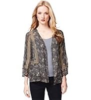 Indigo Collection Bird Print Cover-Up Top