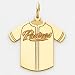 14K San Diego Padres Medium Jersey Pendant