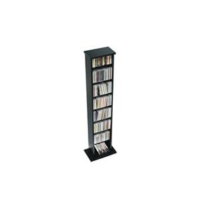 Single Width Media Tower oak Finish