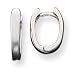 Sterling Silver Oval Hinged Hoop Earrings