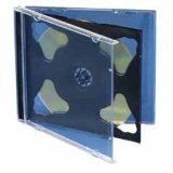 FEL98320 Double Jewel Case, 2CDs/2DVDs And Booklets, Clear/Black