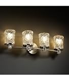 Justice Design Group GLA-8514-16-AMBR-MBLK 4 Light Veneto Luce