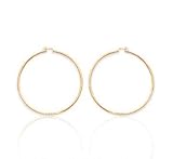 14k Yellow Gold Large 2 1/2 Inch Hoop Earrings