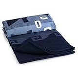 Alpava wool throw, 'Blue Man Icon'