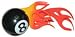 8 Ball Flaming Antenna Ball Topper