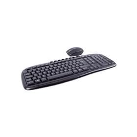 Black 2.4Ghz Wireless Keyboard and Optical Mouse - With Nano USB Dongle UK Layout