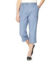 Classic Collection Pure Cotton Striped Cropped Trousers