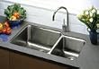 Elkay ELUH3520R Lustertone 35" x 20" Double Bowl Undermount Kitchen Sink Stainle