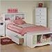 Prepac Monterey White Twin Bookcase Platform Storage Bed