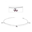 Enamel Anklet in 925 Sterling Silver Dangling Flowers Adjustable 9 - 10 Inch
