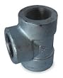 Industrial Grade 1MPF6 Tee, 1 1/2 In, Galvanized Malleable Iron