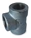 Industrial Grade 1MPF6 Tee, 1 1/2 In, Galvanized Malleable Iron