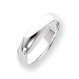 Sterling Silver 4mm Half-Round Band - Size 10
