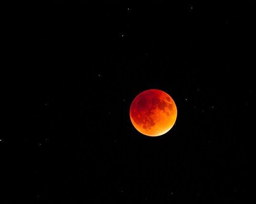 2015 Blood Moon Lunar Eclipse Photograph 8x10