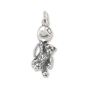 Teddy Bear with a Balloon Pooh Charm Sterling Silver