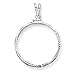 Ster. Silver 30.5 x 2.1mm $0.50 Diam-Cut Coin Bezel Pendant