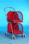 Red Double Deck Pet Stroller