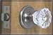 Crystal & Brushed Nickel Premium Passage Door Knob Set. A very special purchase of the Finest Crystal Glass Passage Door set, with all the hardware needed to install on interior or exterior passage doors.