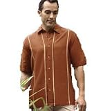 Cubavera Diagonal Twill Camp Shirt with Inset Panels (C7SW0006)