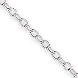 Sterling Silver 3.40mm Link Chain Necklace - 24 Inch - Italian