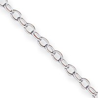 Sterling Silver 3.40mm Link Chain Necklace - 16 Inch - Lobster Claw - JewelryWeb