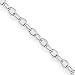 Sterling Silver 3.40mm Link Chain Necklace - 24 Inch - Italian