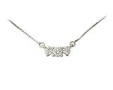 1.00CTW Diamond Three Stone Pendant Necklace 14K White Gold