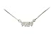 1.00CTW Diamond Three Stone Pendant Necklace 14K White Gold
