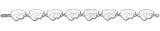 Kansas State Wildcats Solid Sterling Silver Powercat 1/2 Bracelet 7 1/2