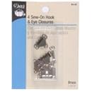 Skirt Hook &amp; Eyes 5/8 Inch 4/Pkg-Nickel