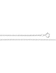 CleverEve Designer Series 14K White Gold 0.60 grams .75mm Solid Rope Chain 16"