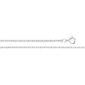 New 14K White Gold Thin Rope Pendant Chain 16