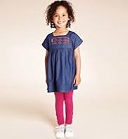 2 Piece Cotton Rich Embroidered Tunic Leggings Outfit