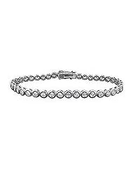 Diamond Tennis Bracelet : 14K White Gold â€" 5.00 CT Diamonds