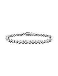 Diamond Tennis Bracelet : 18K White Gold â€" 5.00 CT Diamonds