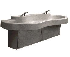 Sloan Els 42600 Stone Sloanstone Double Station Solid Surface