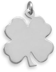 Shamrock Pendant Good Luck Charm Sterling Silver - Made in the USA