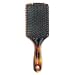 Great for massaging the scalp and detangling hair, this brush is made with a soft flexible cushion and plastic ball tips for easy brushing. The beautiful brush has a tortoise shell design with elegant gold lettering.