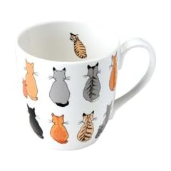 8CAW28 --- FINE BONE CHINA MUGS --- TASSE --- TASSE -- POTT --- - KAFFEETASSE --- SERIE CATS IN WAITING