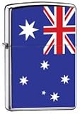 Zippo Flag of Australia High Polish Chrome Lighter, 7963